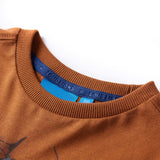 Vidaxl børneshirt med langærmet 140 cognac farvet