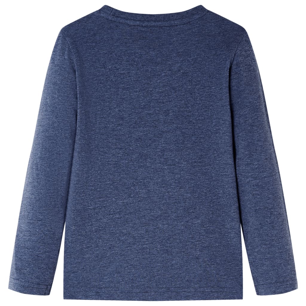Vidaxl Kanner Shirt mat laange Schätzungen 92 gemëscht donkelblo