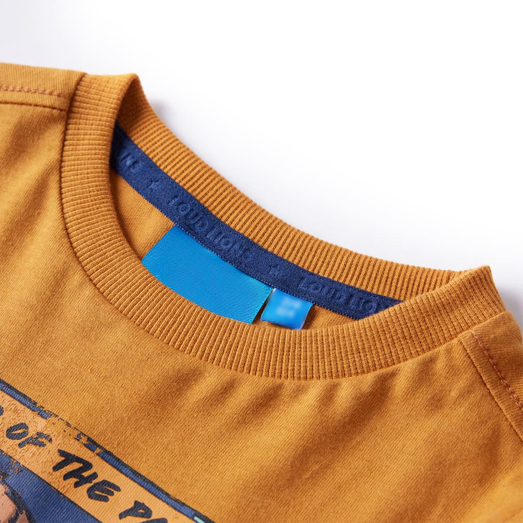 Vidaxl børneshirt med lange ærmer 128 Donkerokklent