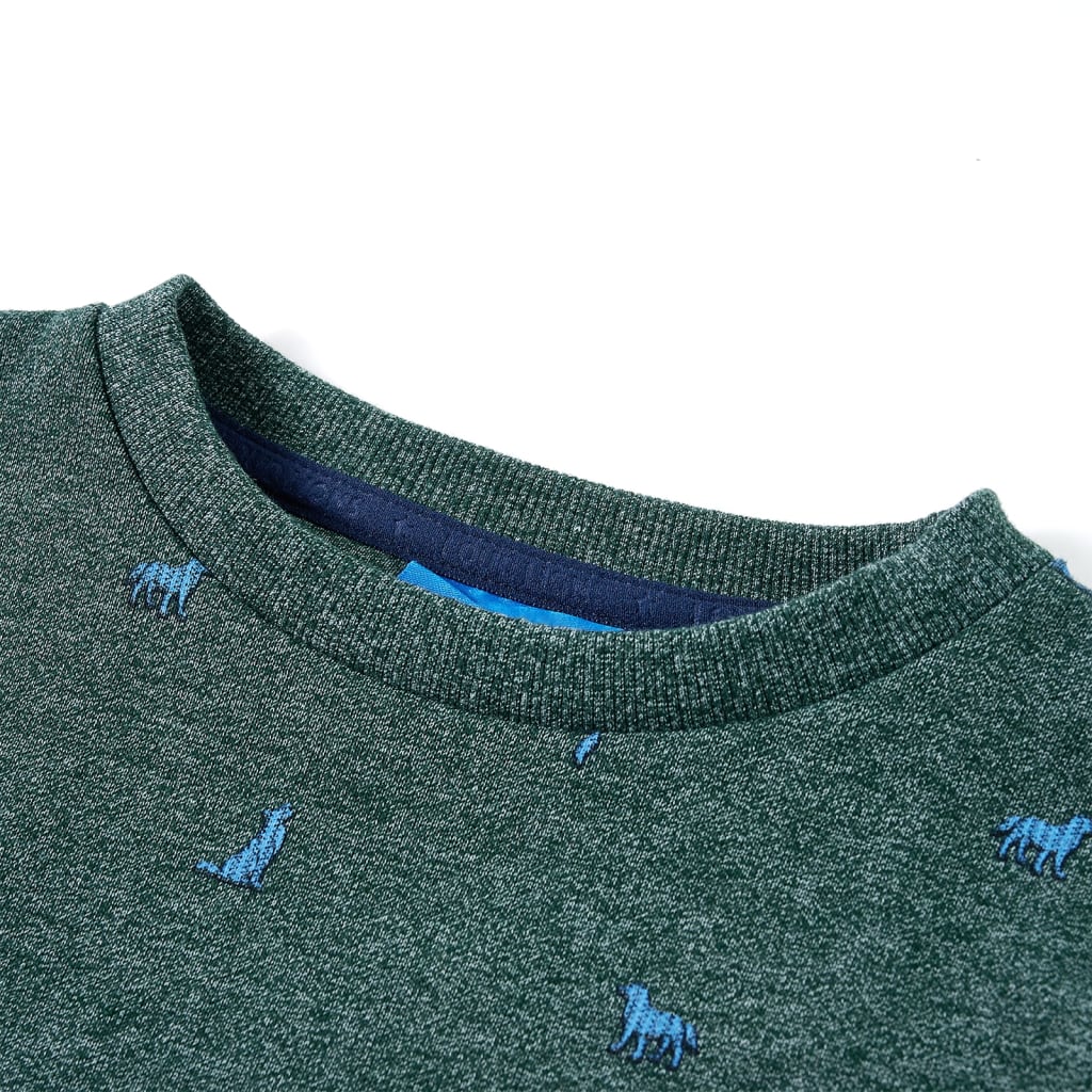Vidaxl Børns sweater 92 blandet mørkegrøn