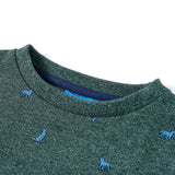 Vidaxl Børns sweater 92 blandet mørkegrøn