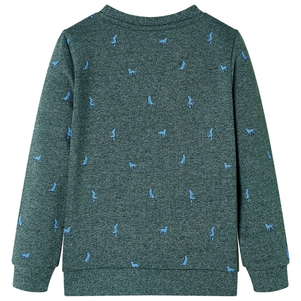Vidaxl Kanner Pullover 116 gemëscht donkel gréng