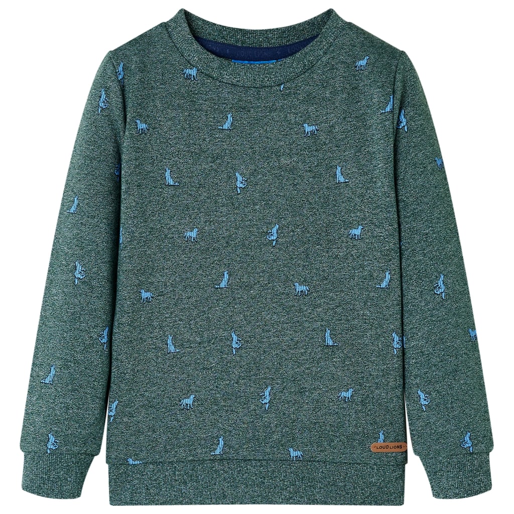 Vidaxl Børns sweater 128 Blandet mørkegrøn