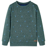 Vidaxl Børns sweater 128 Blandet mørkegrøn