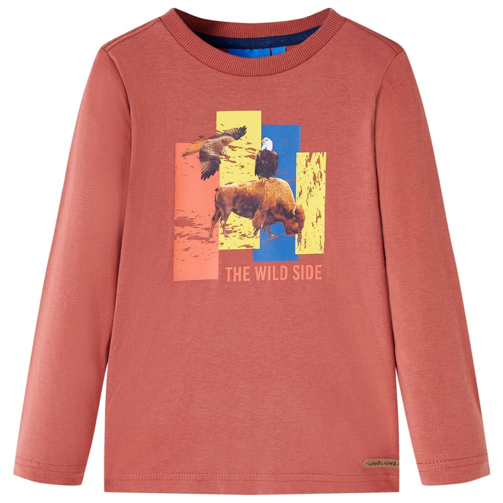 VidaXL children's shirt with long sleeves 104 Henna bright