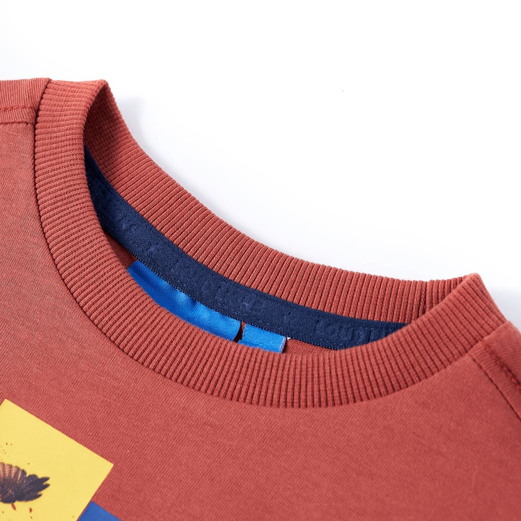 Vidaxl Child's Shirt à manches longues 128 Henné brillante