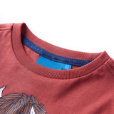 Vidaxl Child's Shirt à manches longues 116 Brown rougeâtre