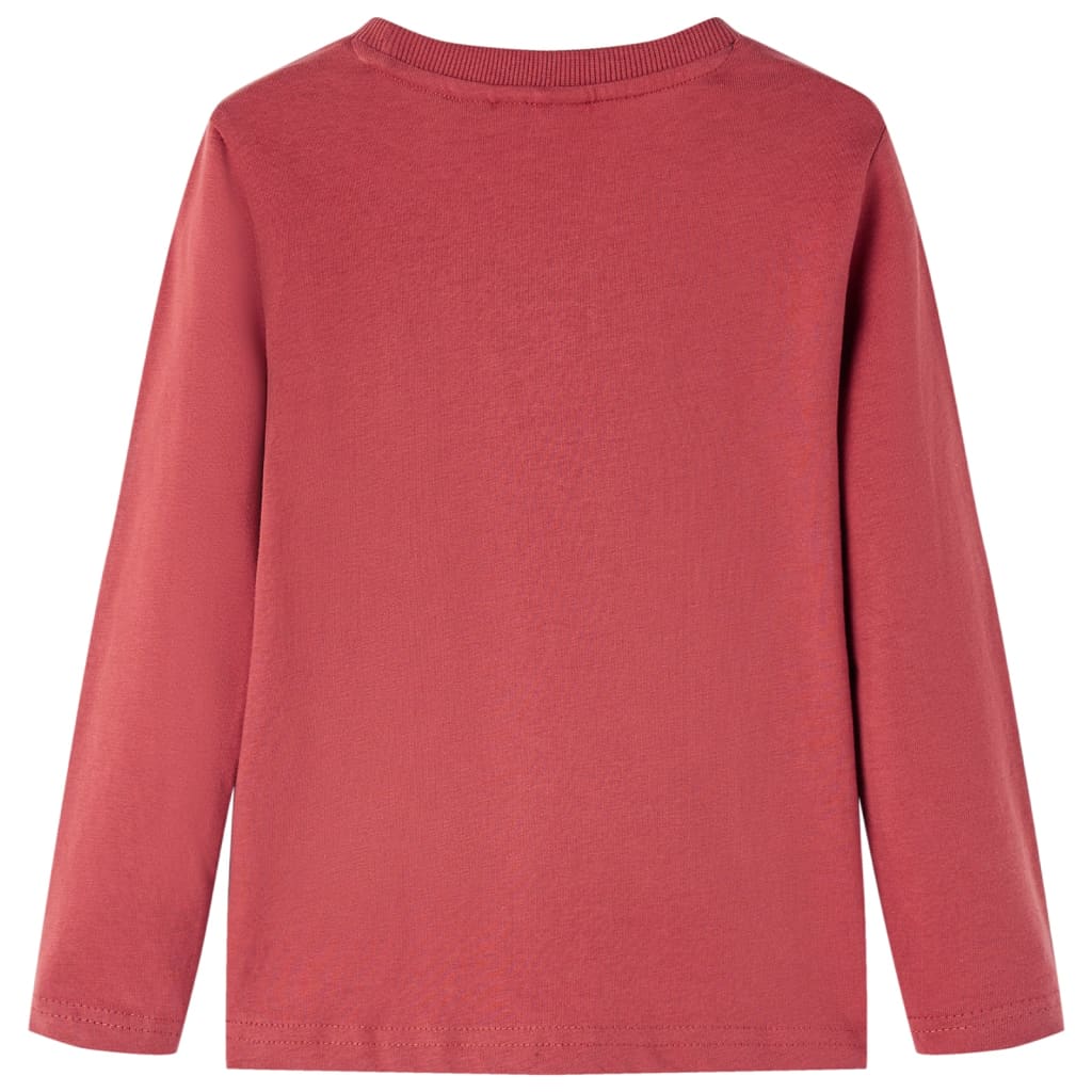 Vidaxl Child's Shirt à manches longues 128 Brown rougeâtre