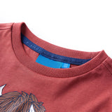 Vidaxl Child's Shirt à manches longues 128 Brown rougeâtre