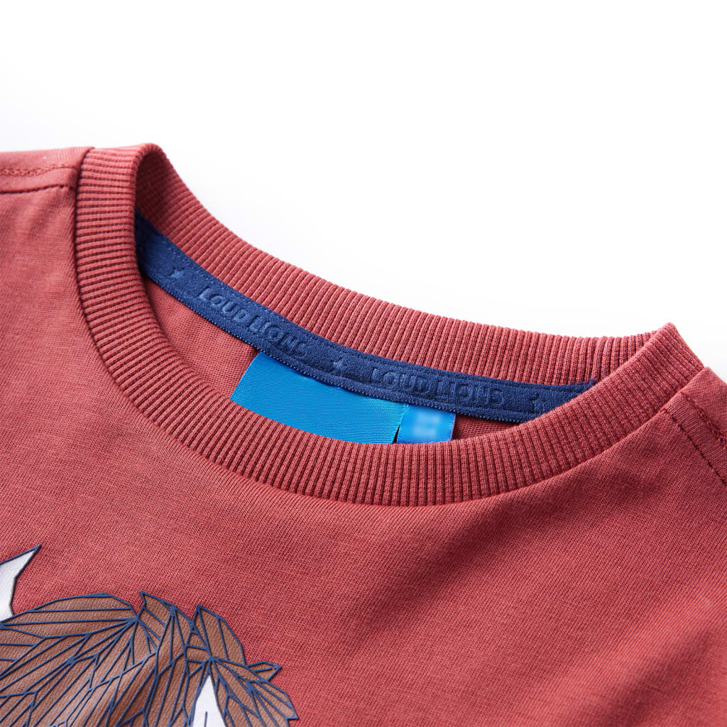 Vidaxl Child's Shirt à manches longues 140 Brown rougeâtre