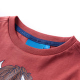 Vidaxl Child's Shirt à manches longues 140 Brown rougeâtre