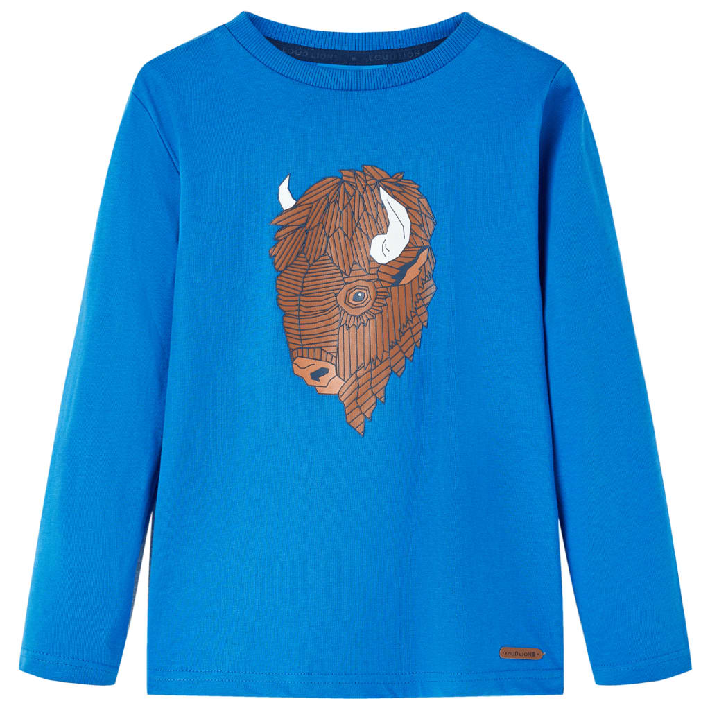 Vidaxl children's shirt with long sleeves 104 cobalt blue