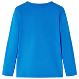 Vidaxl children's shirt with long sleeves 104 cobalt blue