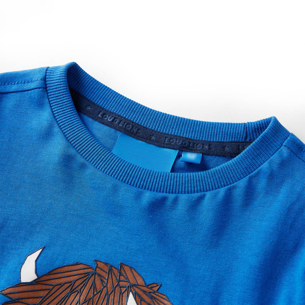 Vidaxl children's shirt with long sleeves 104 cobalt blue