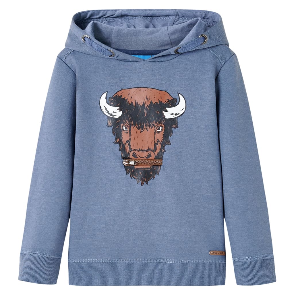 Vidaxl Children's sweater with hood 104 mixed blue