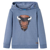 Vidaxl Children's sweater with hood 104 mixed blue