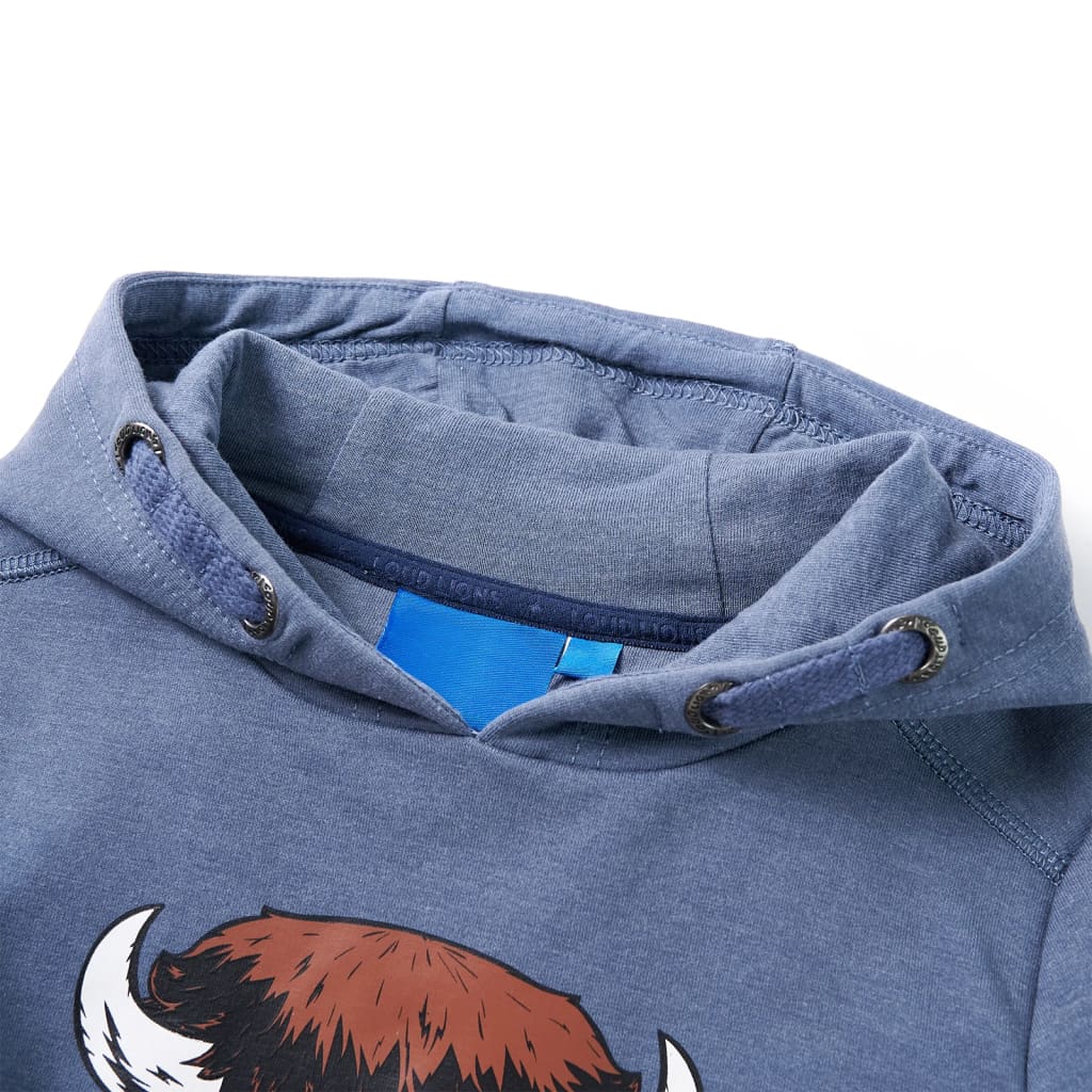 Vidaxl Children's sweater with hood 140 mixed blue