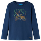 Vidaxl children's shirt with long sleeves 128 navy blue