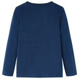 Vidaxl children's shirt with long sleeves 140 navy blue