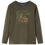 VidaXL Kindershirt met lange mouwen 104 kakikleurig