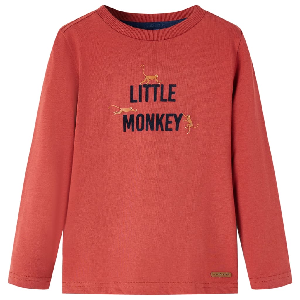 Vidaxl Child's Shirt à manches longues 92 brun rougeâtre