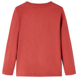 Vidaxl Kanner Shirt mat laangen Ärmelen 128 rout -brown