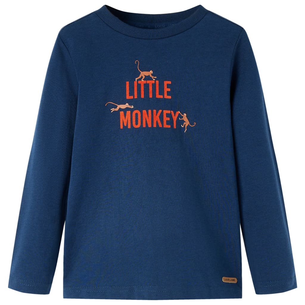 VidaXL children's shirt with long sleeves 92 Navy blue