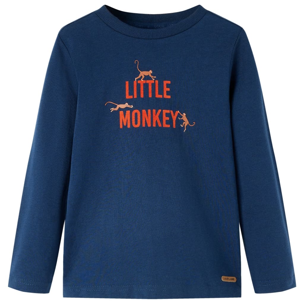 Vidaxl children's shirt with long sleeves 104 navy blue