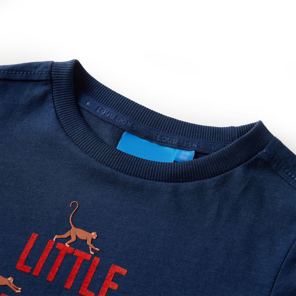 Vidaxl children's shirt with long sleeves 116 navy blue