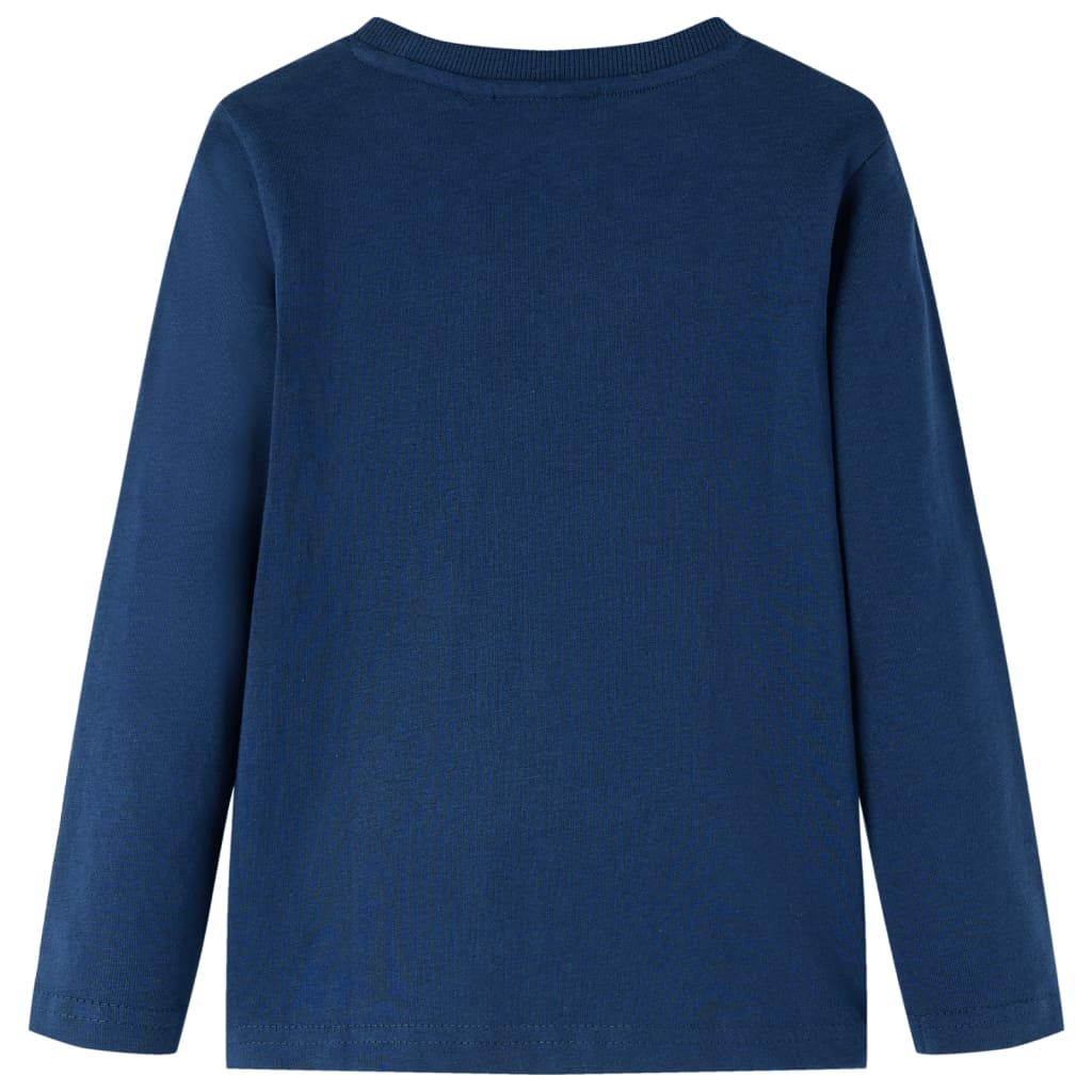 Vidaxl Kanner Shirt mat laangen Hülsen 128 Navine blo
