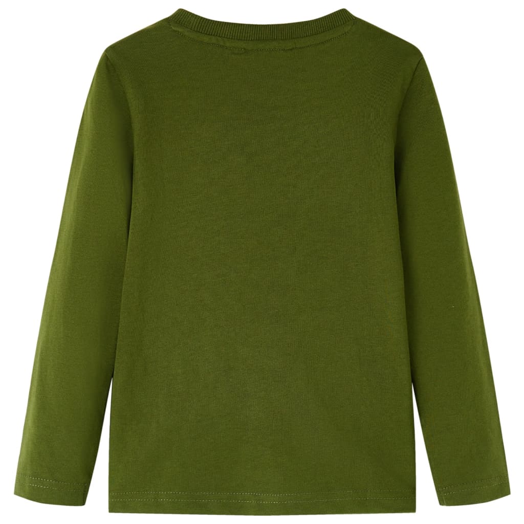 VidaXL children's shirt with long sleeves 128 Donkerkakiklijk