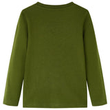 VidaXL children's shirt with long sleeves 128 Donkerkakiklijk