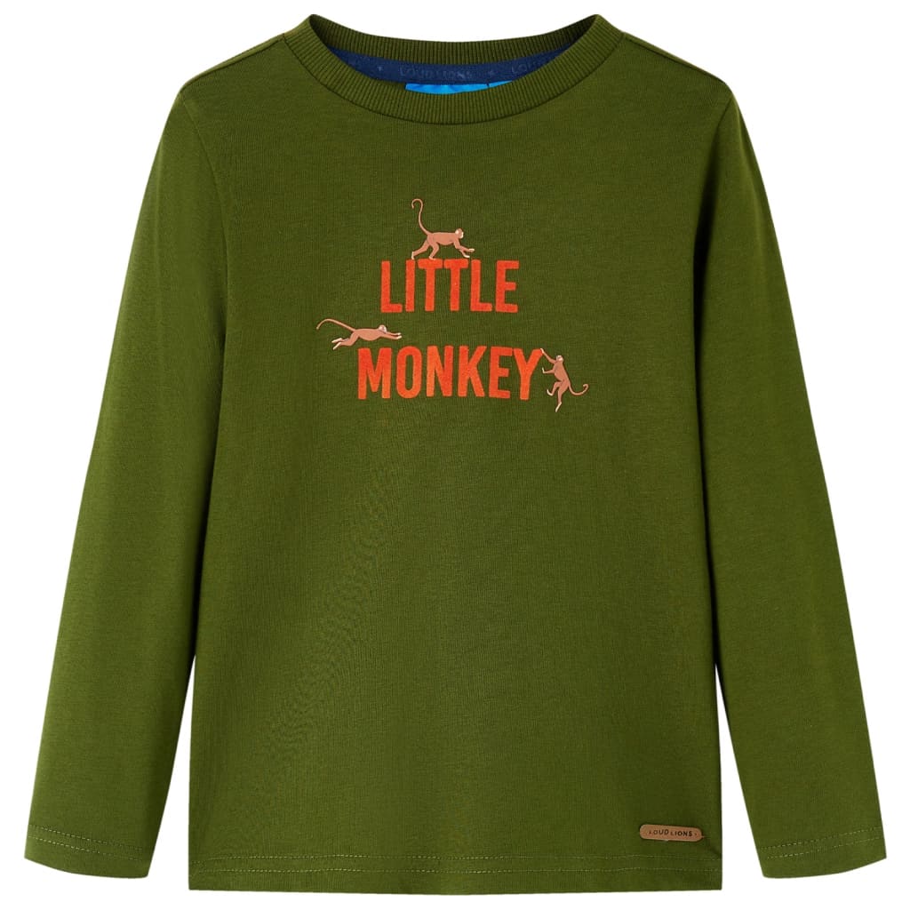 VidaXL children's shirt with long sleeves 140 Donkerkakiklijk