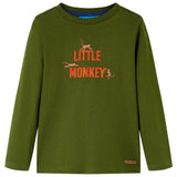 VidaXL children's shirt with long sleeves 140 Donkerkakiklijk