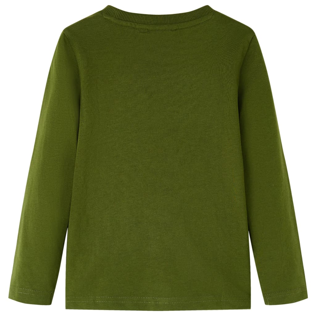 VidaXL children's shirt with long sleeves 140 Donkerkakiklijk
