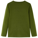 VidaXL children's shirt with long sleeves 140 Donkerkakiklijk