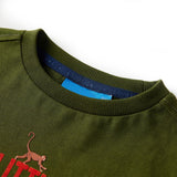 VidaXL children's shirt with long sleeves 140 Donkerkakiklijk