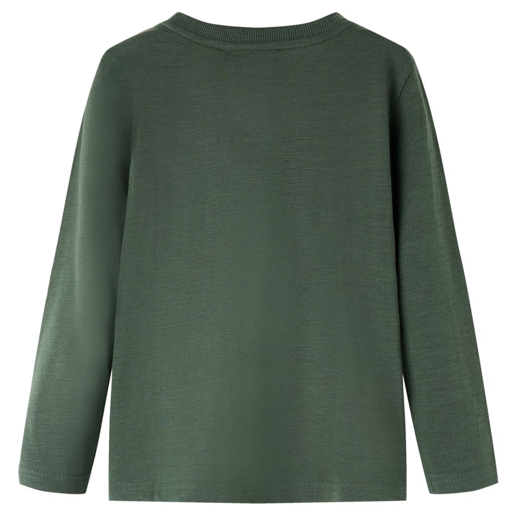 Vidaxl Kanner Shirt mat laange Ärmelen 104 Donkengroen