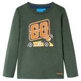 VidaXL children's shirt with long sleeves 116 Dark green