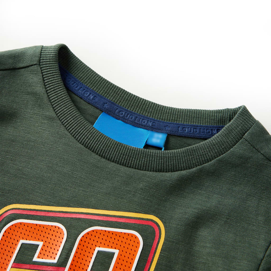 Vidaxl Kanner Shirt mat laange Ärmelen 128 Donvergroen