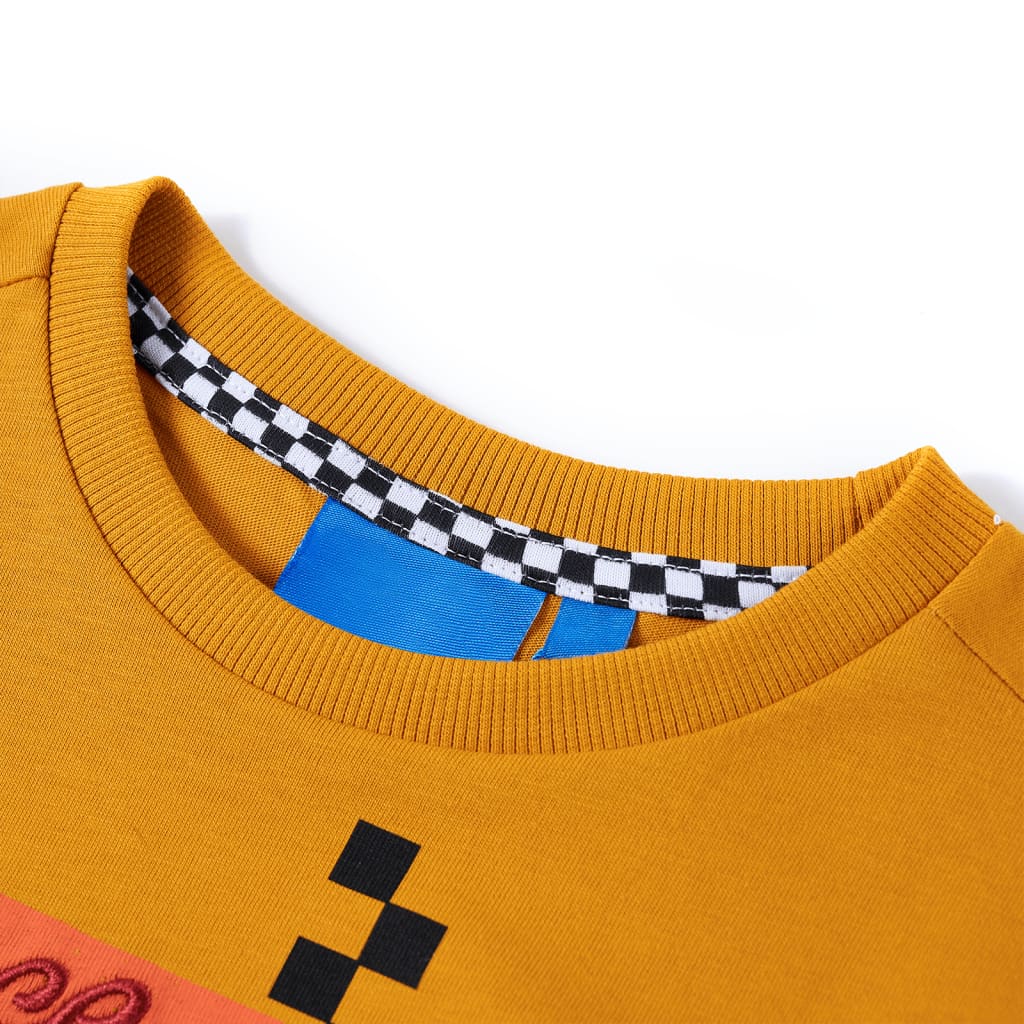 VidaXL children's shirt with long sleeves 128 ocher color