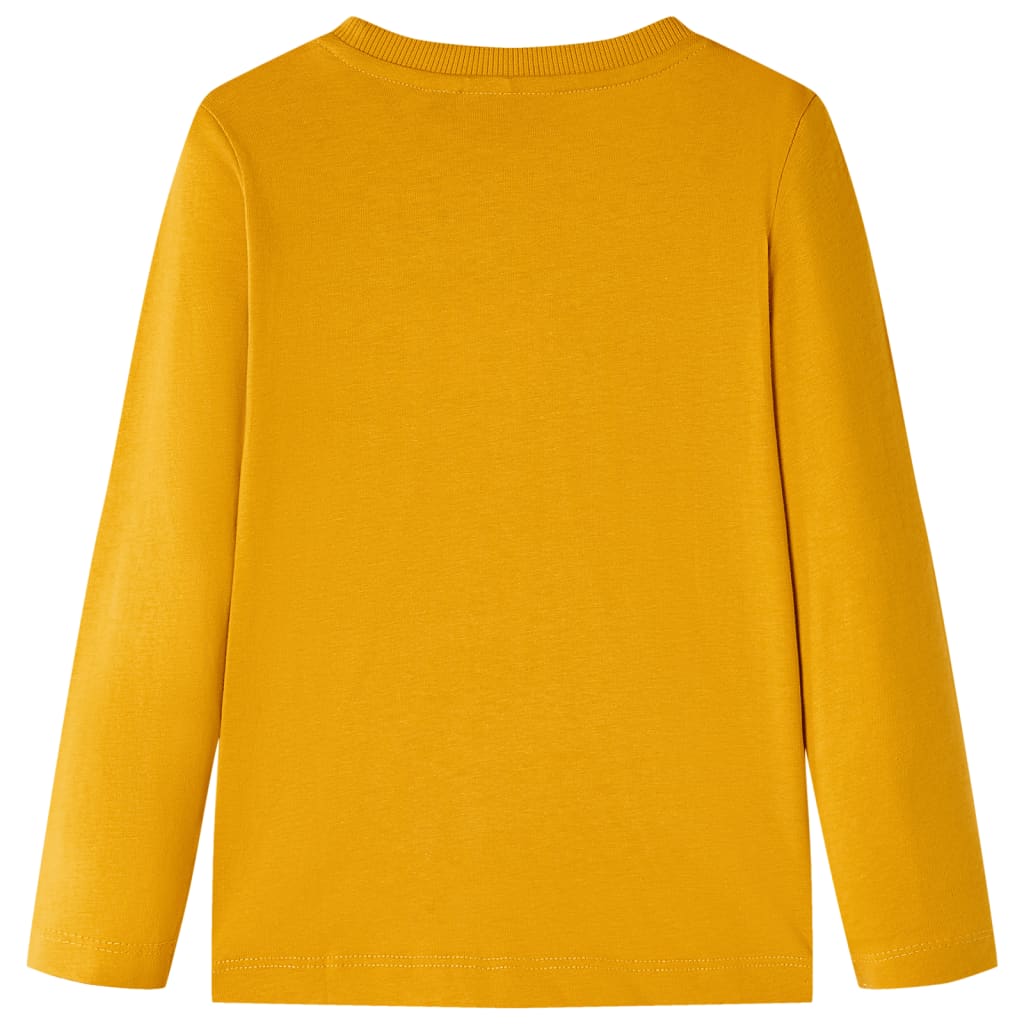 Vidaxl children's shirt with long sleeves 140 ocher -colored