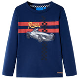 Vidaxl children's shirt with long sleeves 104 navy blue