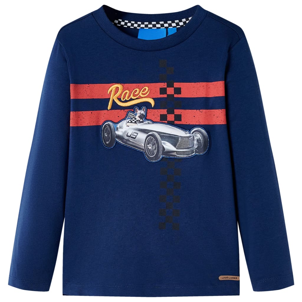 Vidaxl Child's Shirt à manches longues 116 bleu marine