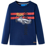 Vidaxl Child's Shirt à manches longues 116 bleu marine