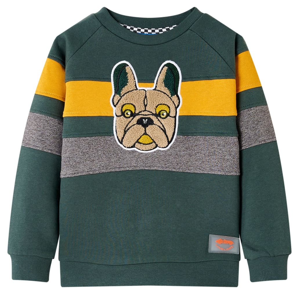 Pull pour enfants Vidaxl 116 vert foncé