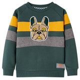 Pull pour enfants Vidaxl 116 vert foncé