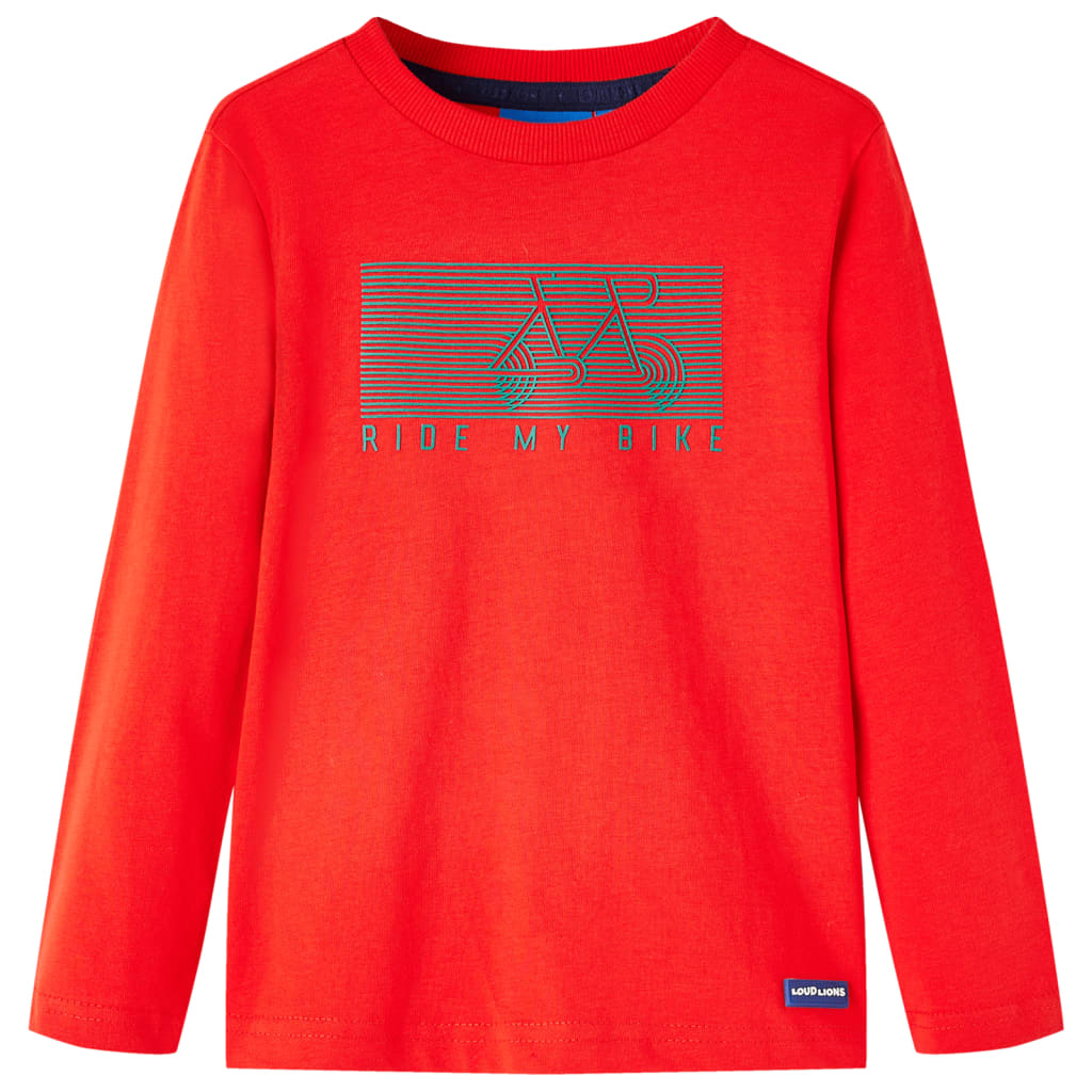 Vidaxl Children's shirt with long sleeves 104 red