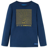 VidaXL Kindershirt met lange mouwen 92 marineblauw