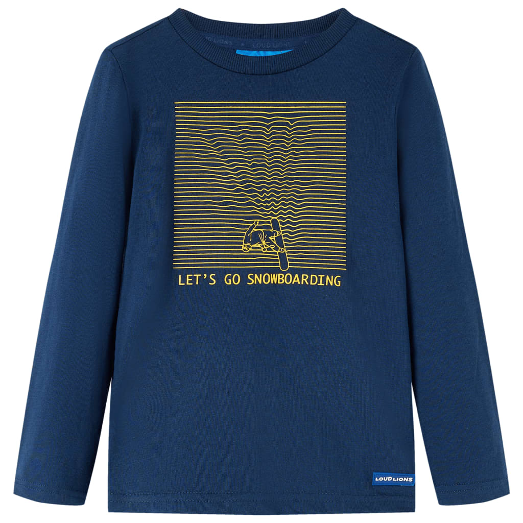 Vidaxl Child's Shirt à manches longues 104 bleu marine